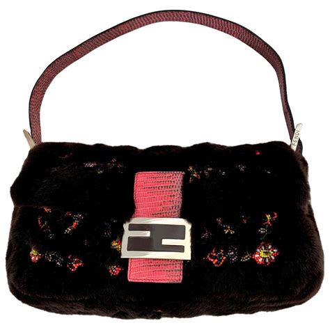 vintage fendi beaded tote|genuine Fendi baguette.